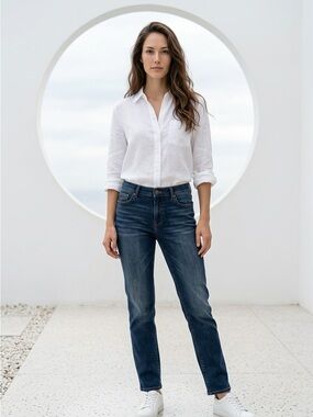 LOFT  Boyfriend Women’s Dark Blue Straight Jeans